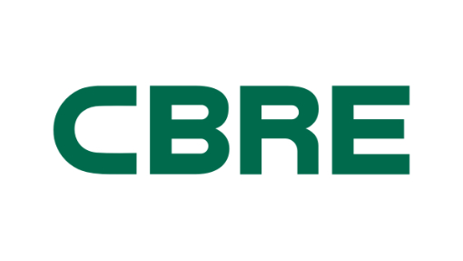 The image shows the green CBRE logo on a white background.